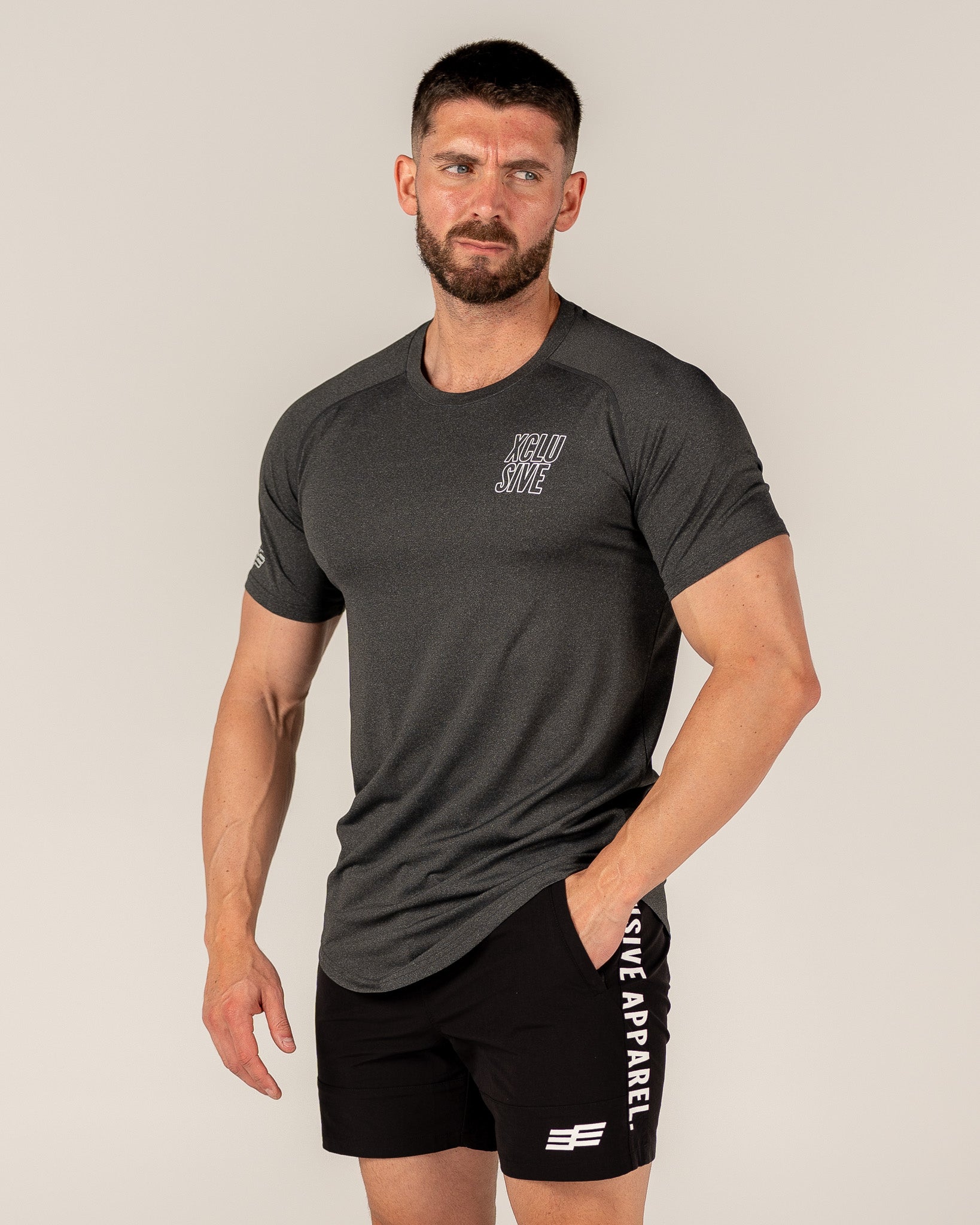 Men's Dri-Fit  State Logo Tee - Charcoal