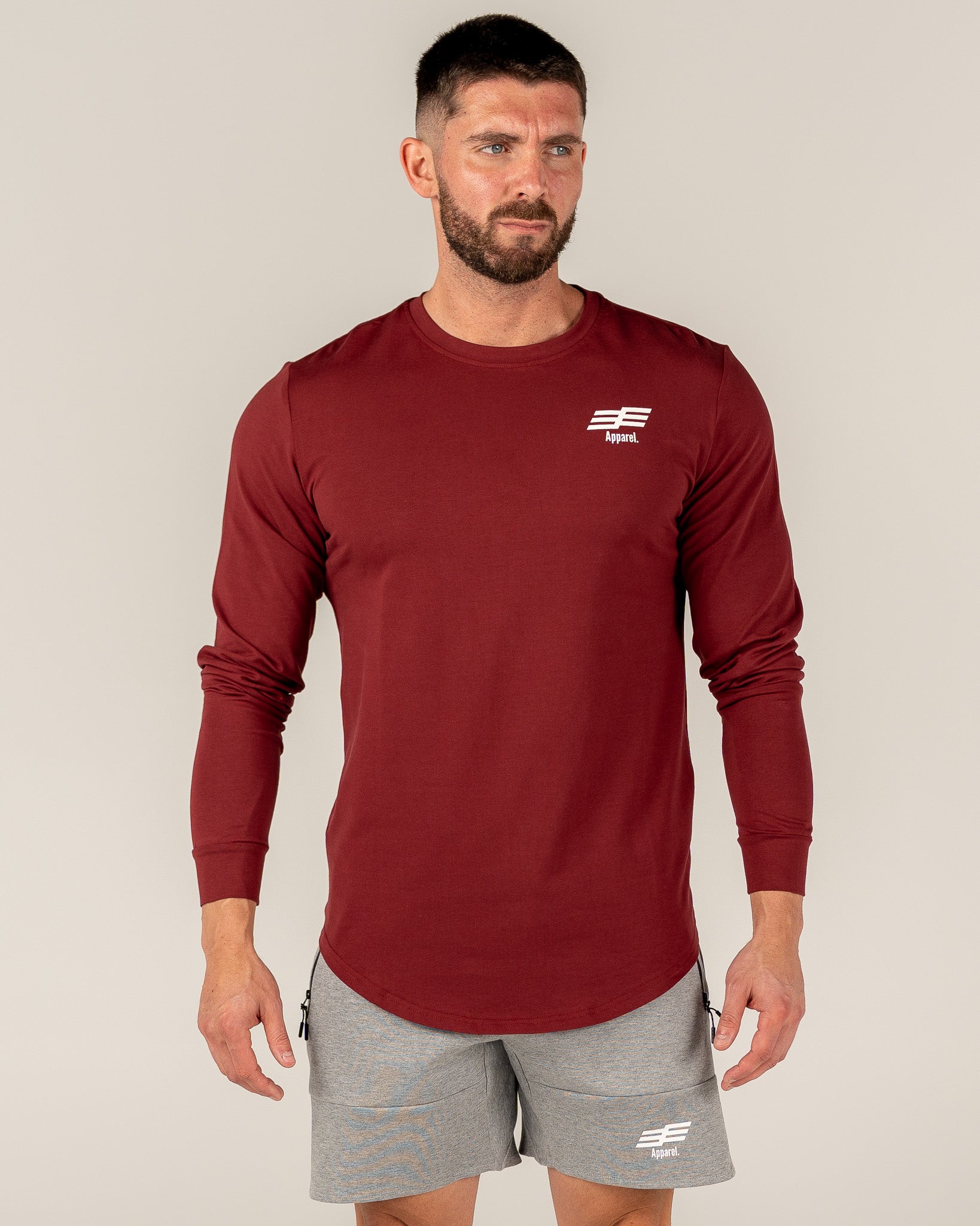 Men's Long Sleeve - Maroon