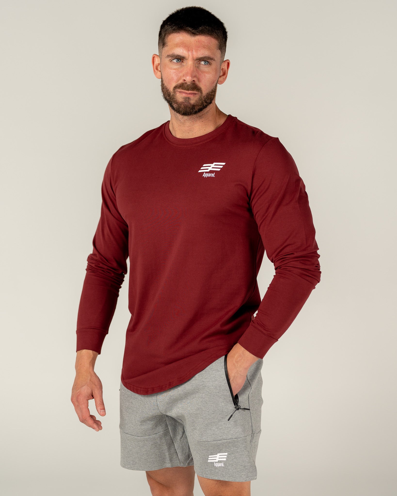 Men's Long Sleeve - Maroon
