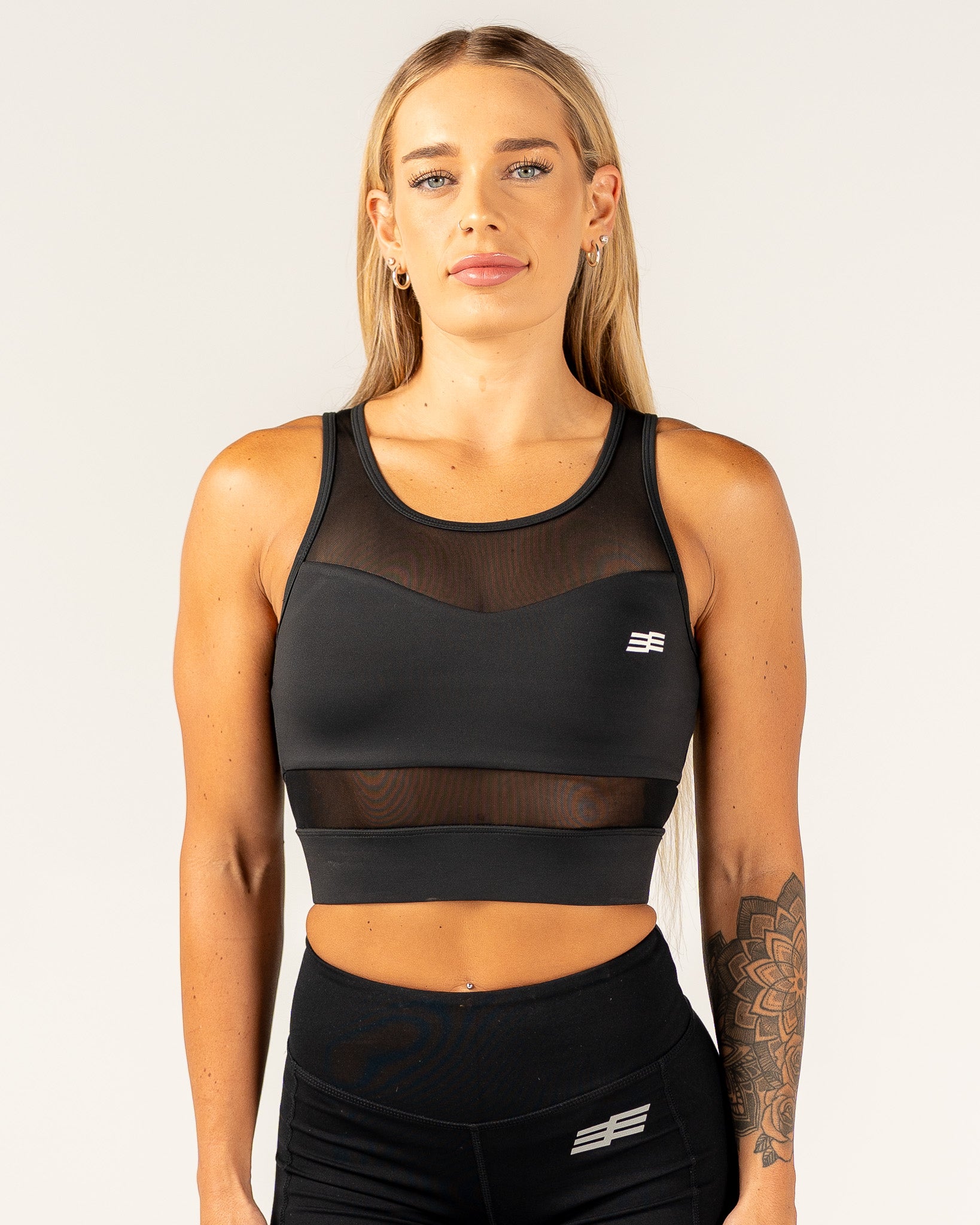 Women's Mesh Sports Bra - Black