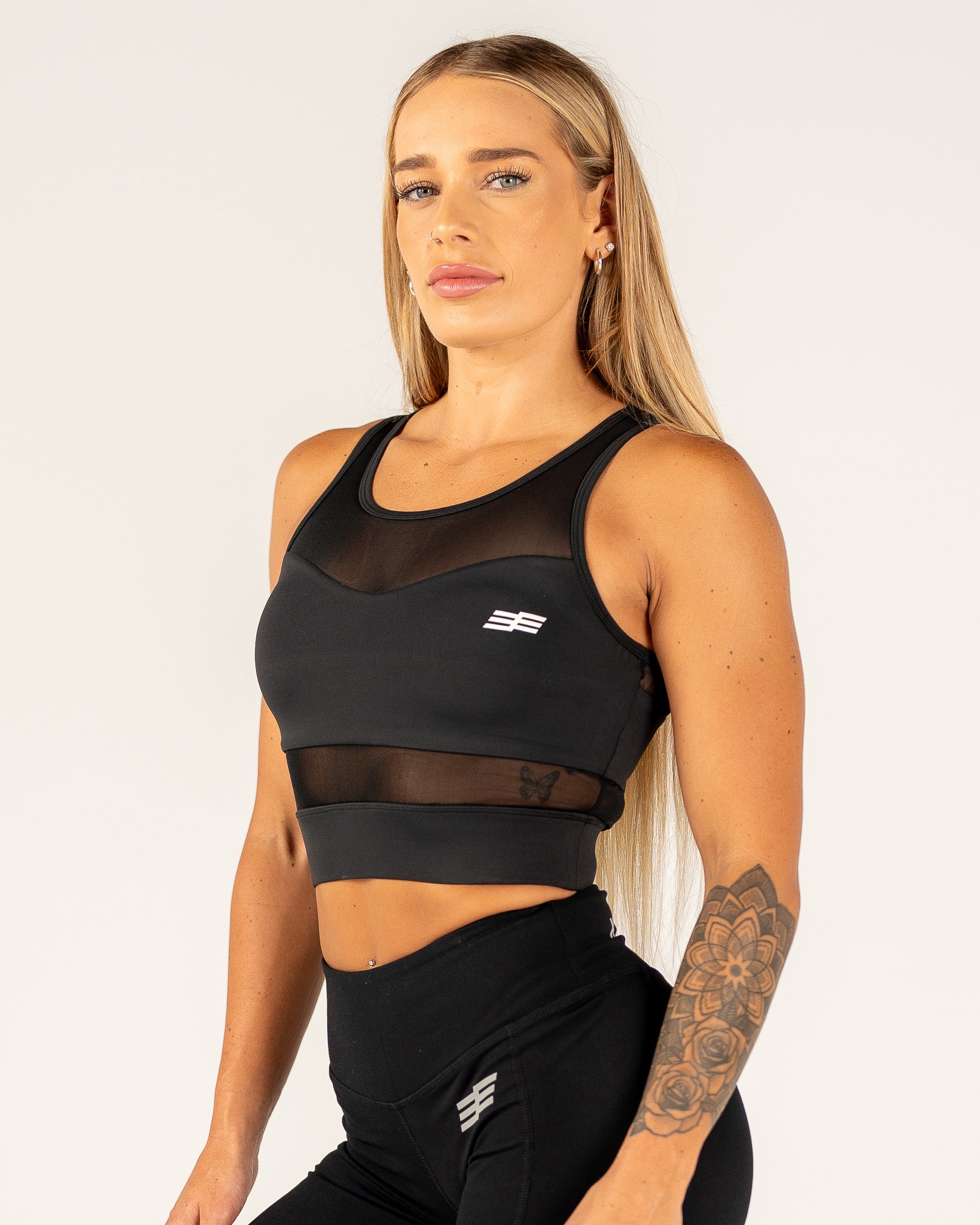 Women's Mesh Sports Bra - Black
