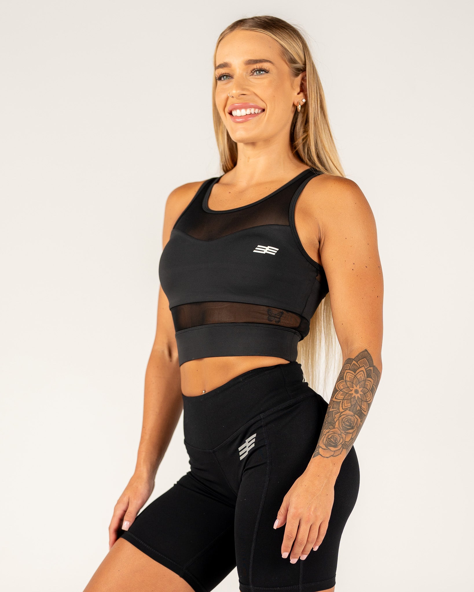 Women's Mesh Sports Bra - Black