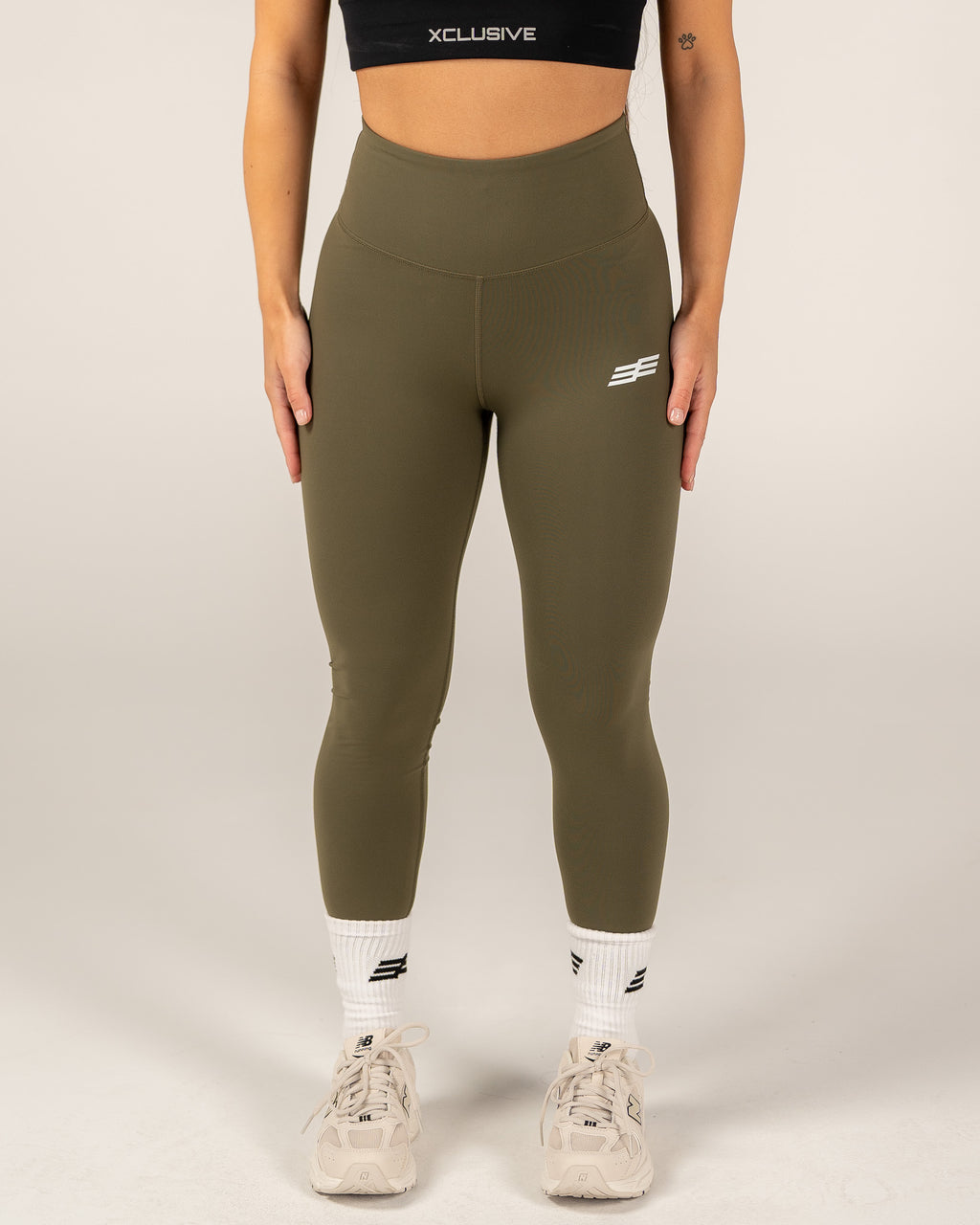 Women's Classic Scrunch Bum Leggings - Khaki Green