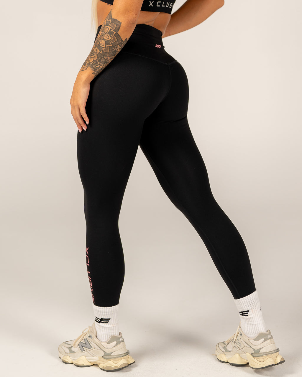 Women's Signature Leggings - Black/Pink