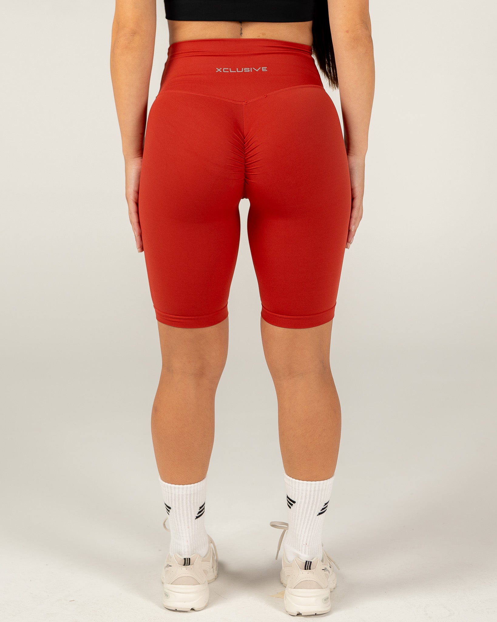 Women's Scrunch Bum Bike Shorts - Red