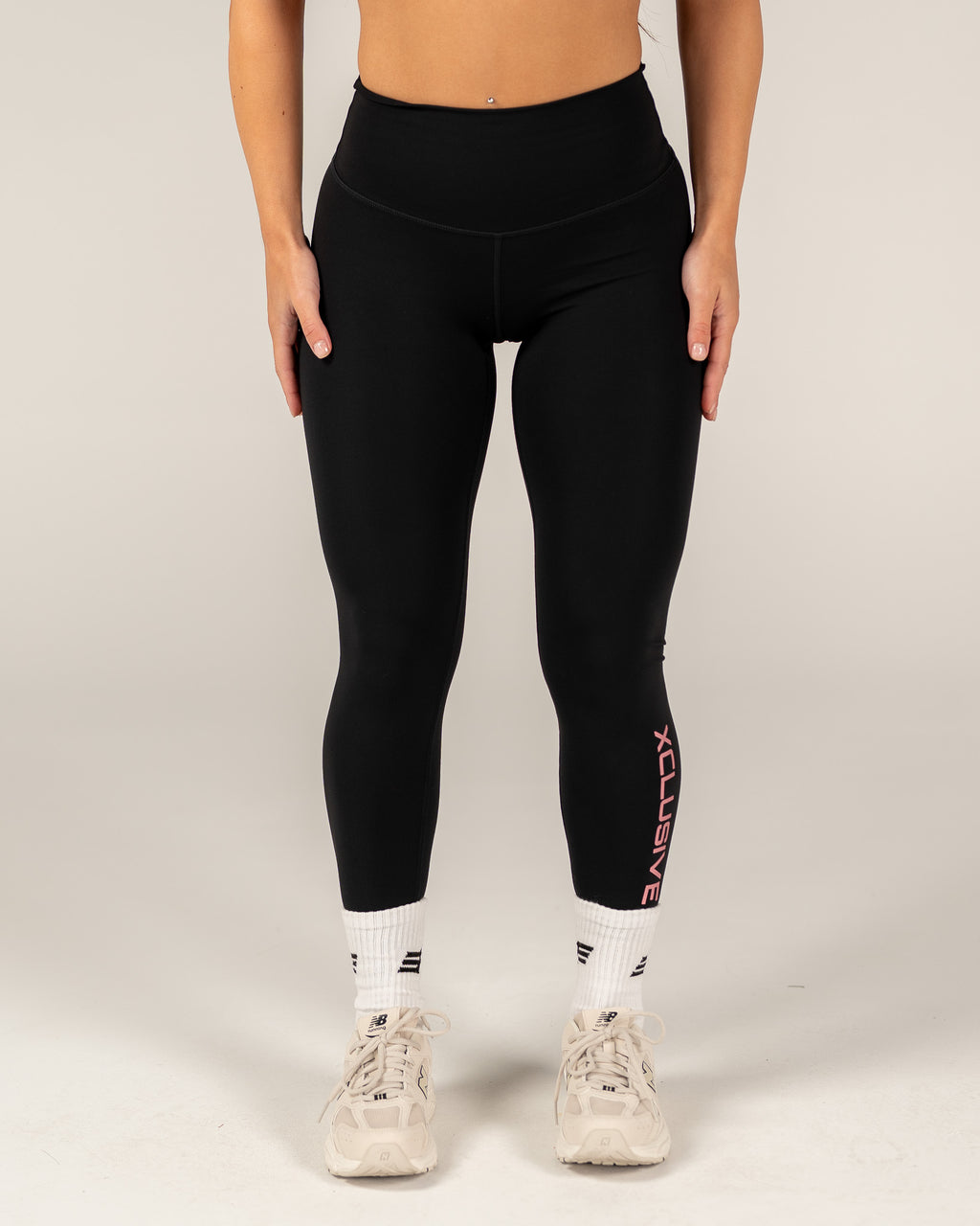 Women's Signature Leggings - Black/Rose Pink