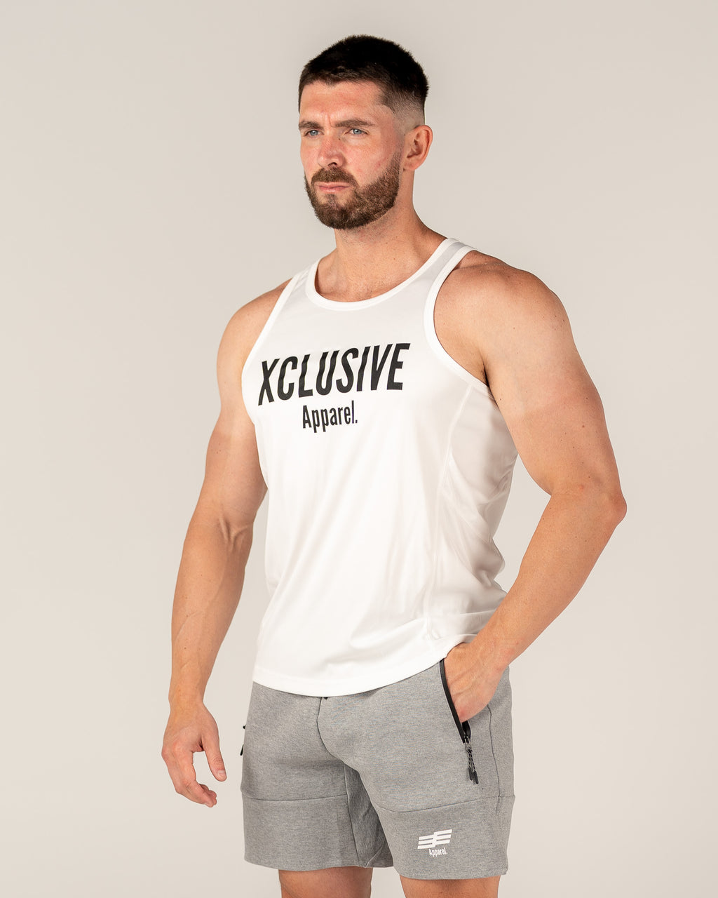 Men's Comp Singlet - White/Black