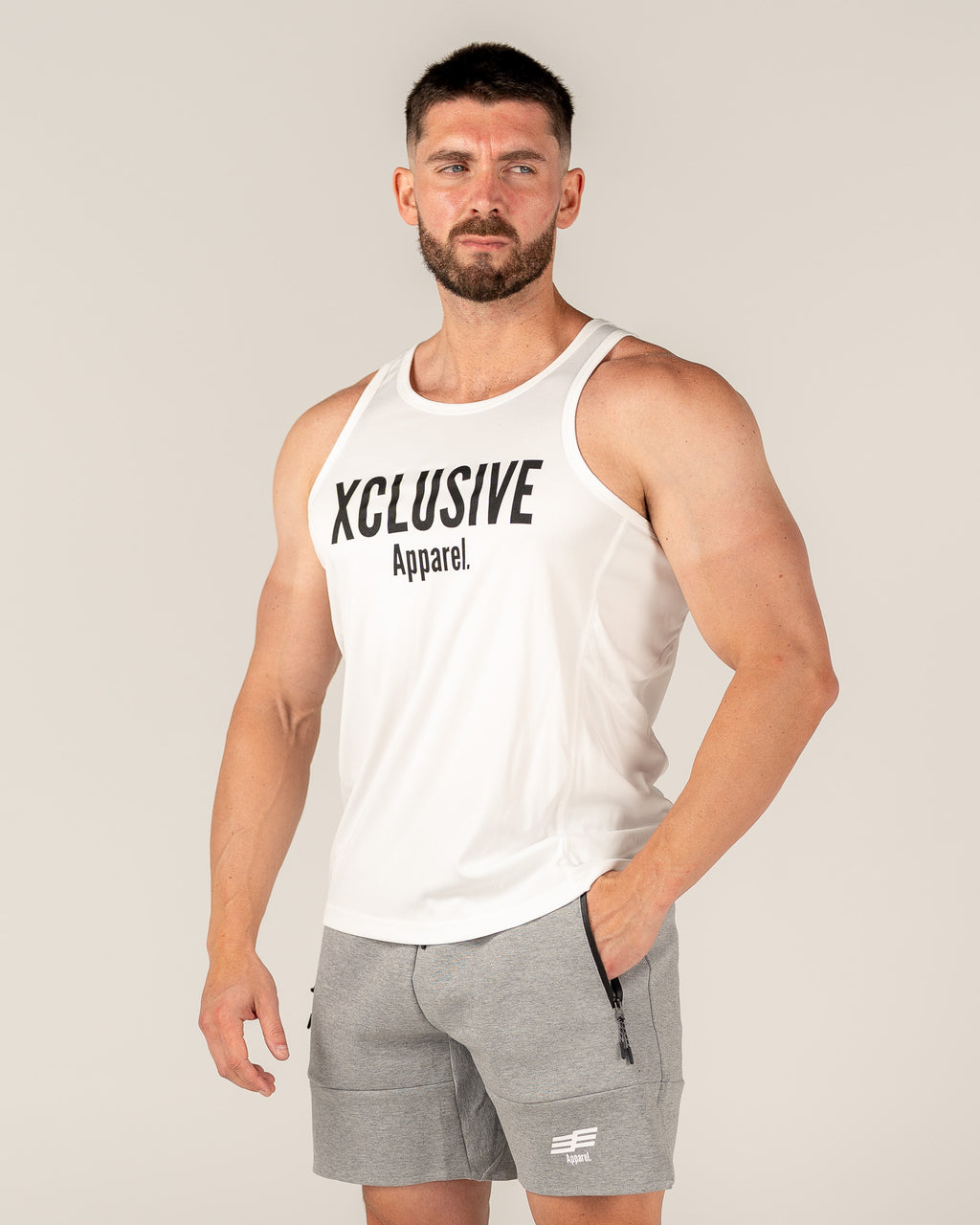 Men's Comp Singlet - White/Black