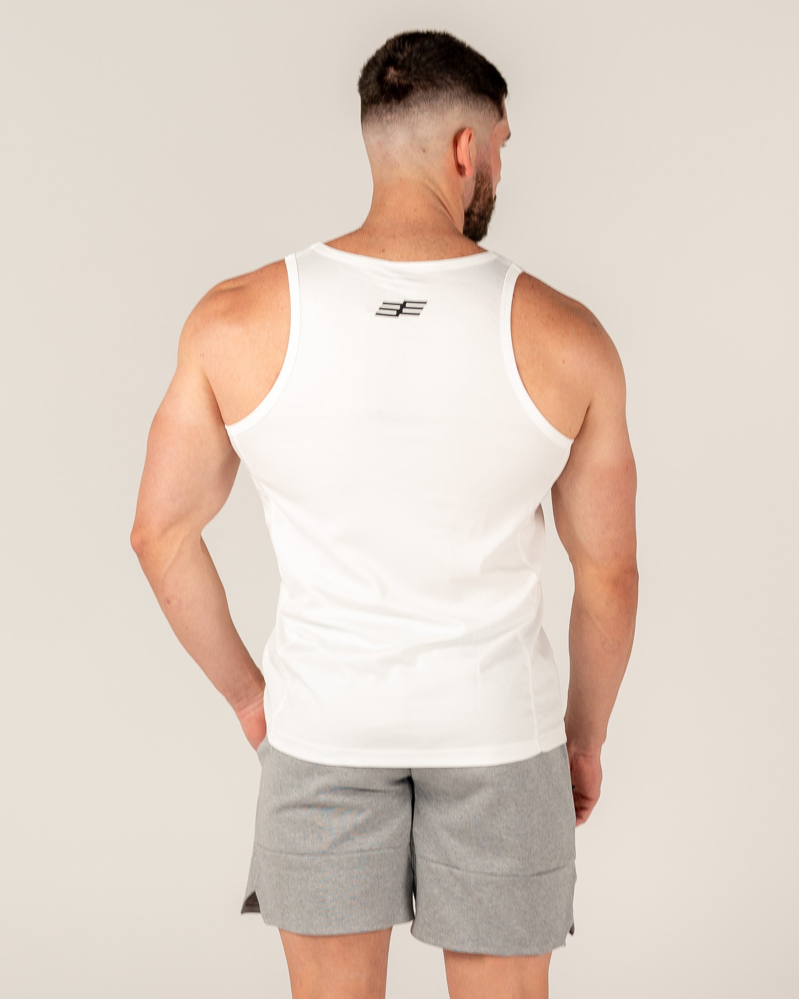 Men's Comp Singlet - White/Black