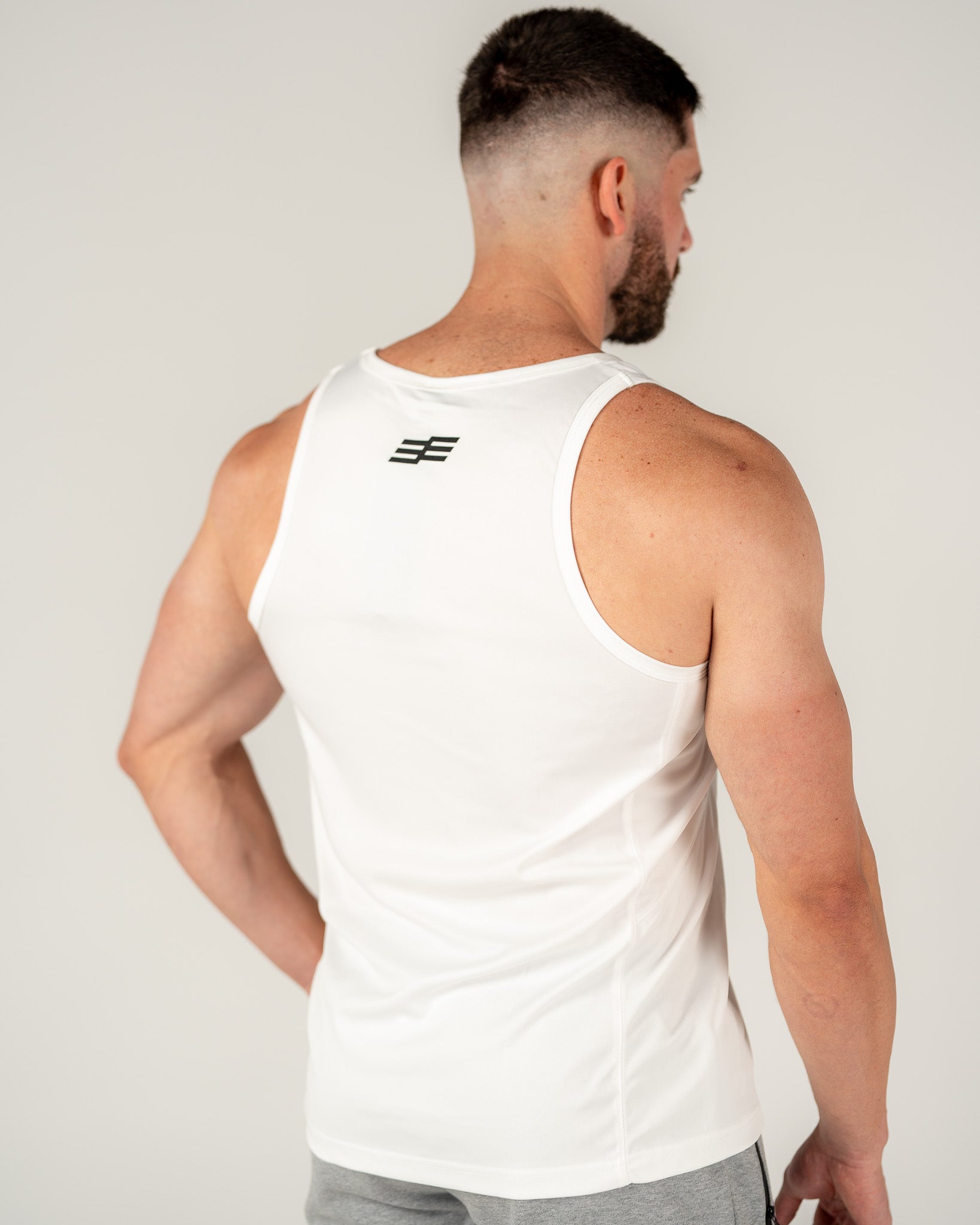 Men's Comp Singlet - White/Black