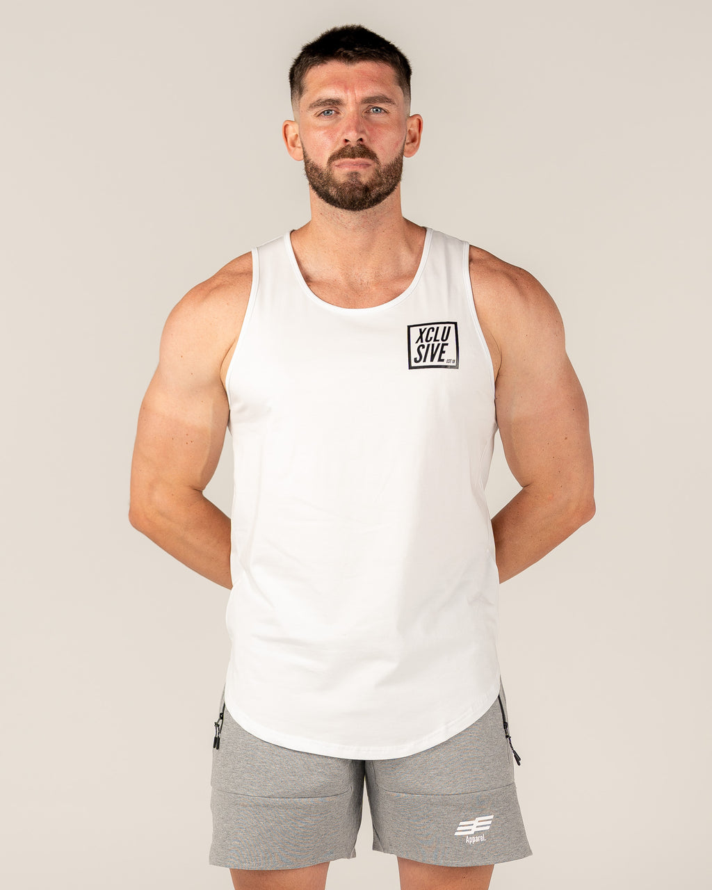 Men's State Singlet - White