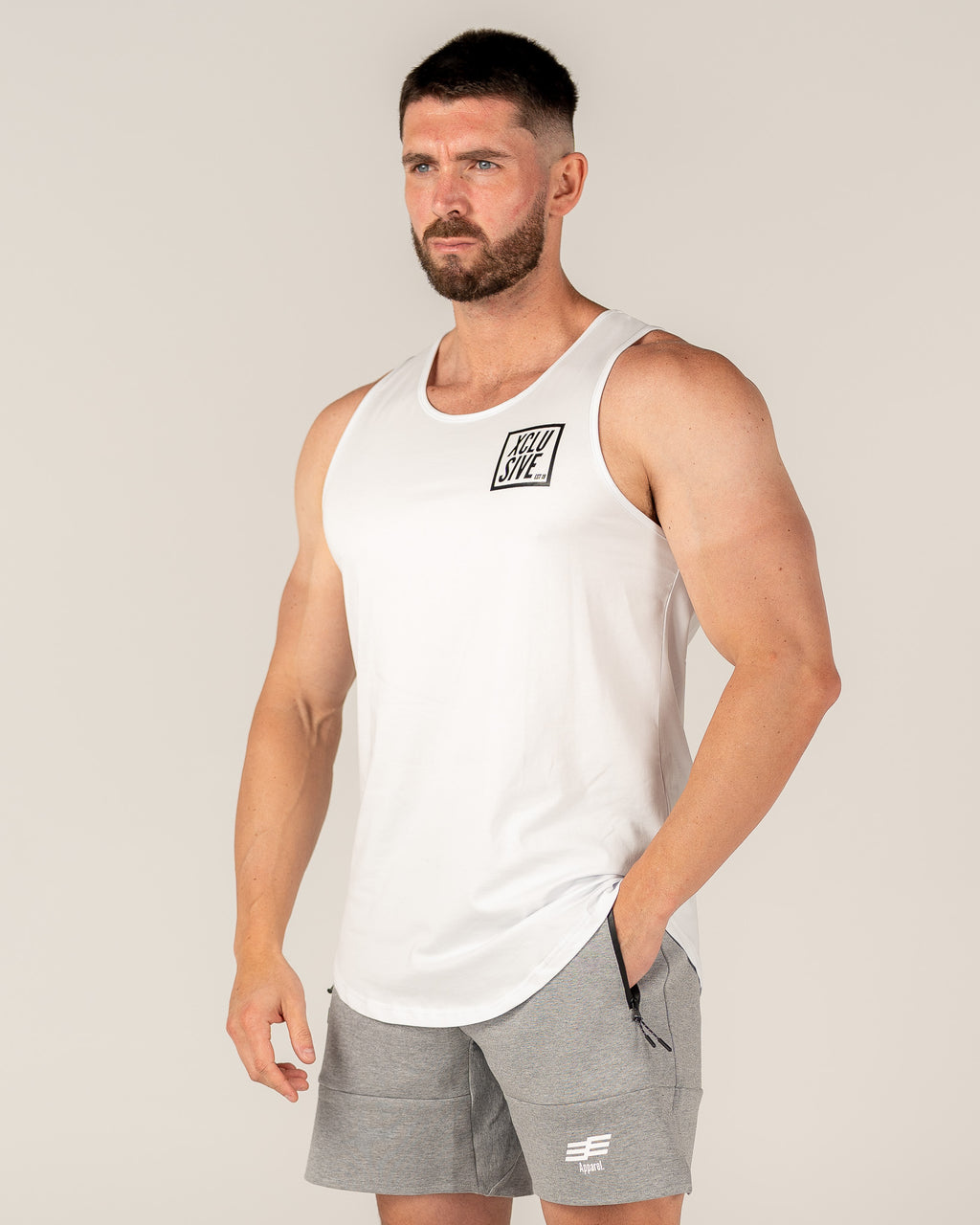 Men's State Singlet - White