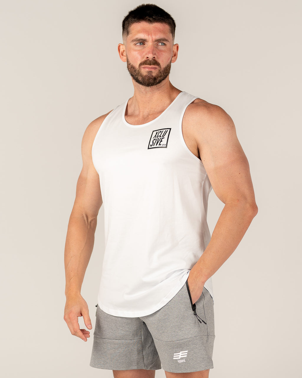Men's State Singlet - White