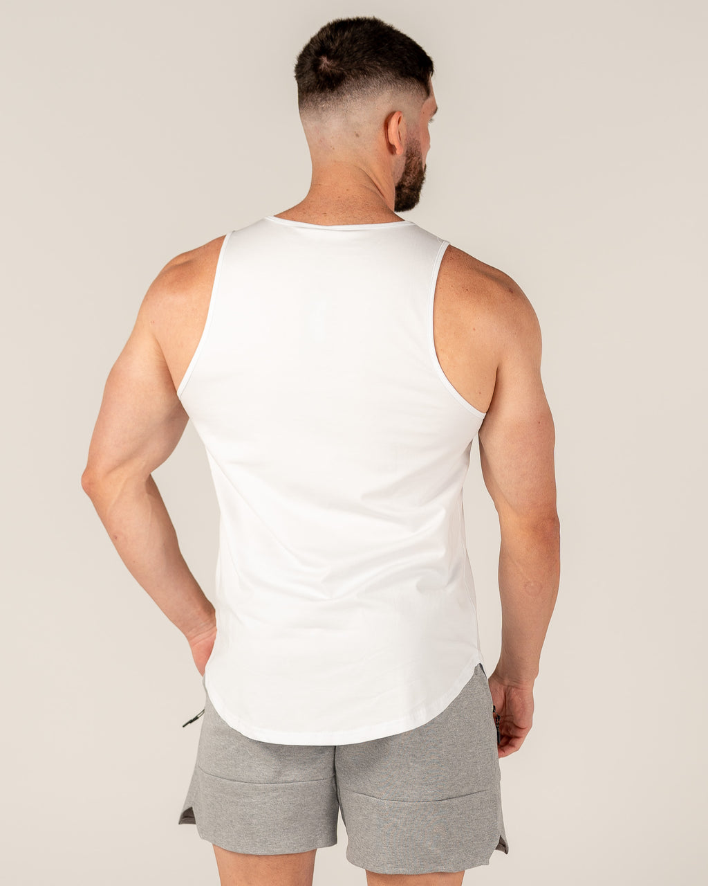Men's State Singlet - White