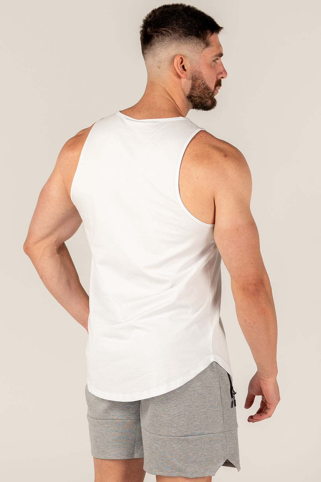 Men's State Singlet - White