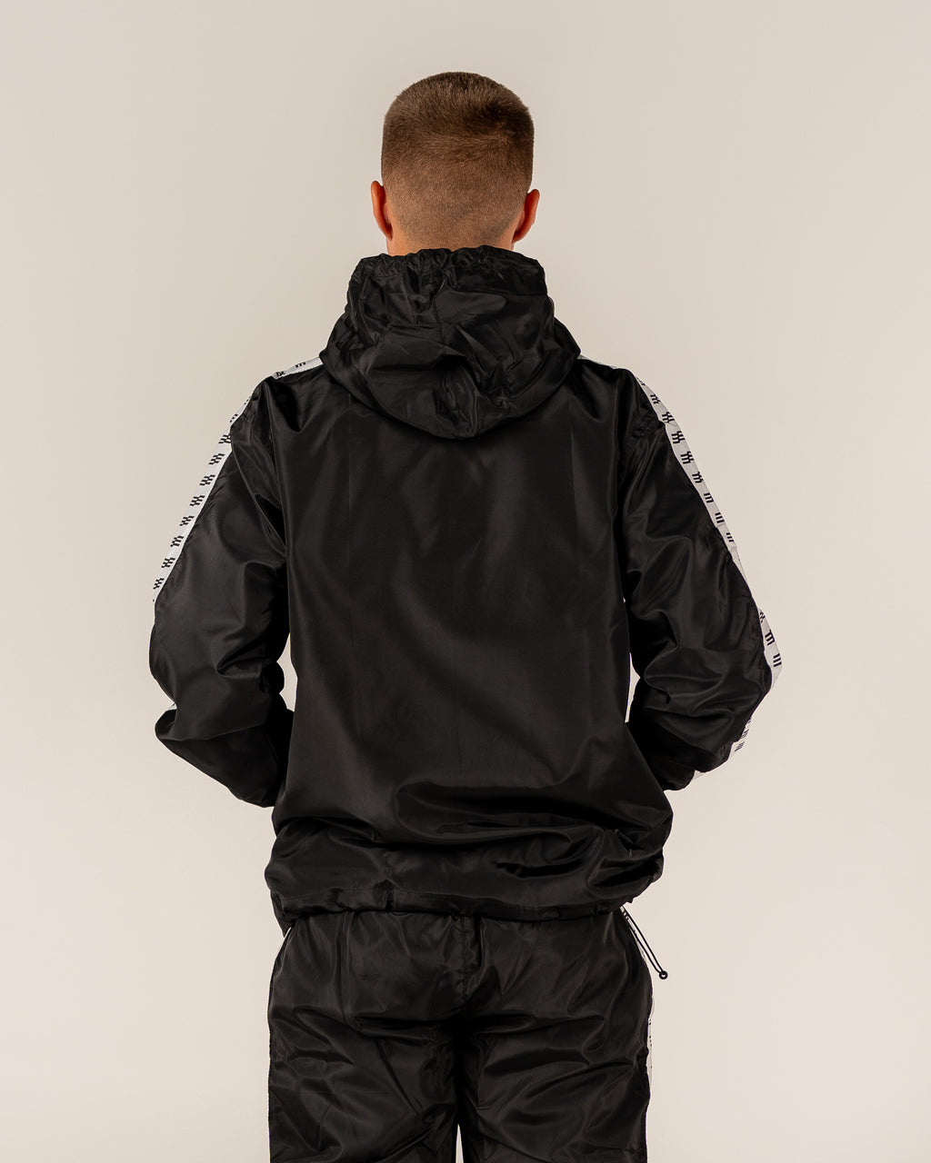 Men's Ribbon Windbreaker - Black