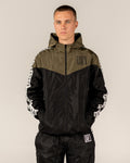 Men's Windbreaker - Black/Khaki Green