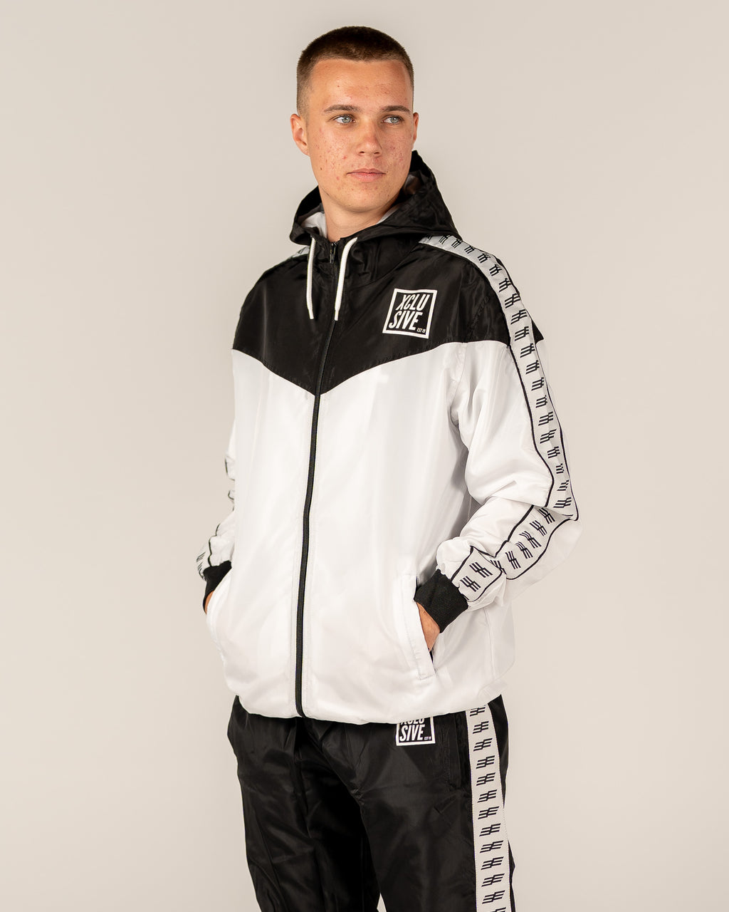 Men's Windbreaker Black/White