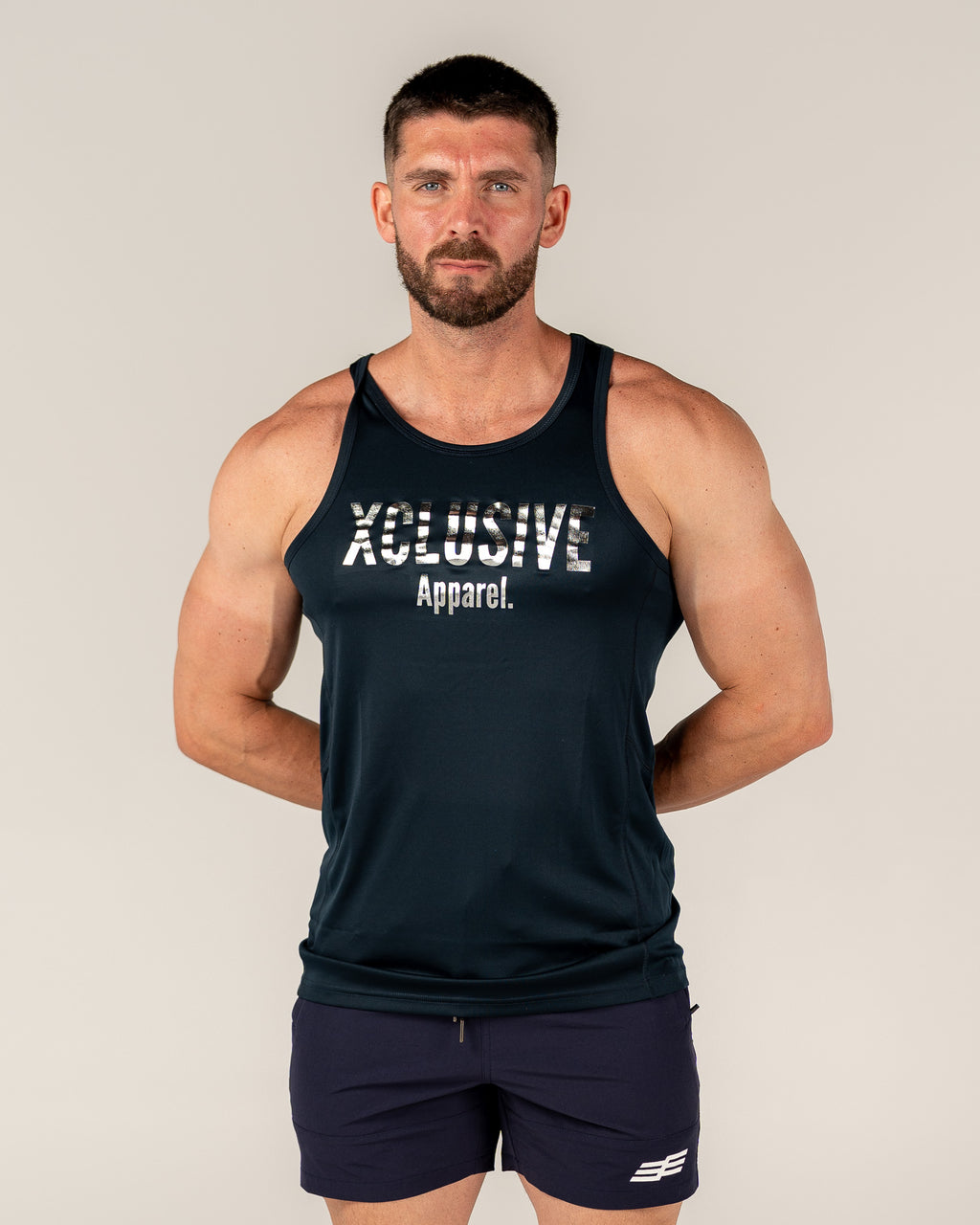Men's Comp Singlet - Navy/Silver