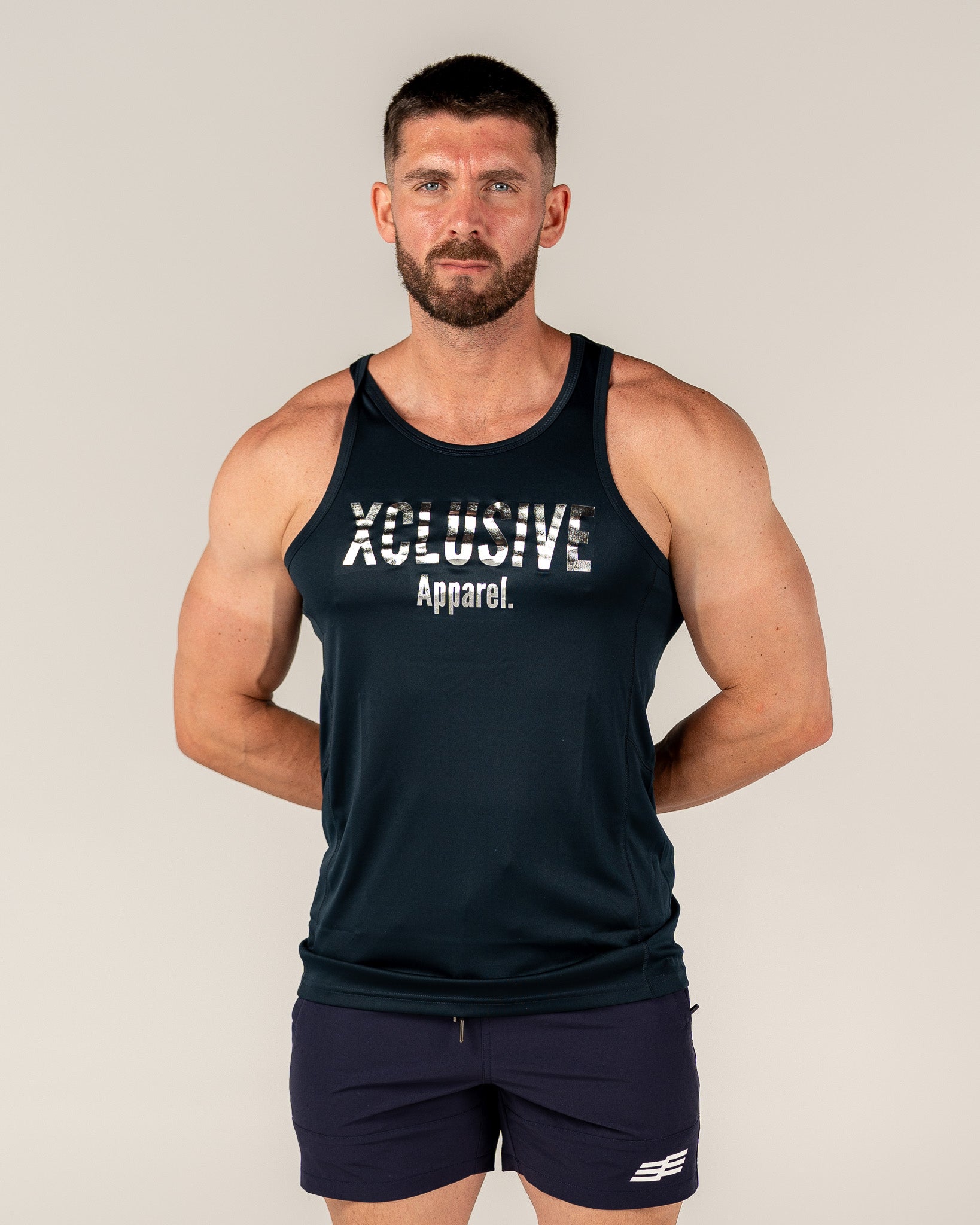 Men's Comp Singlet - Navy/Silver