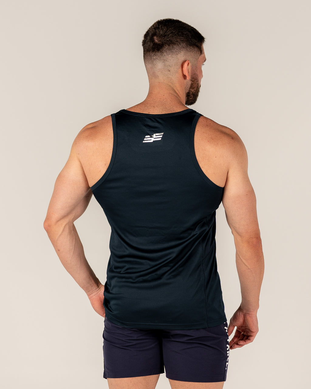 Men's Comp Singlet - Navy/Silver