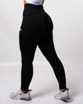 Black Classic Srunch Bum Leggings - XCLUSIVE APPAREL.